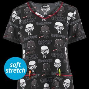 Unisex Scub Top Cherokee Tooniforms Star Wars Pop